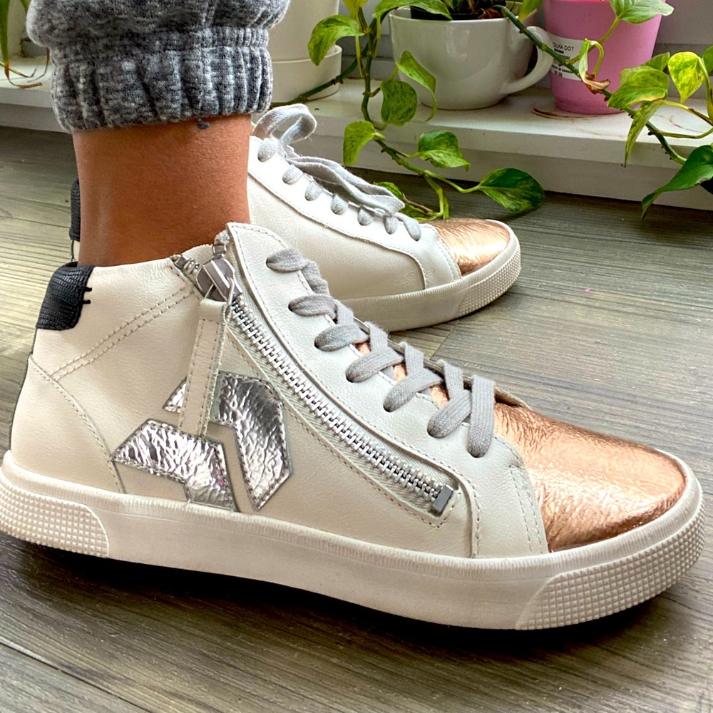Cute glam high top sneakers